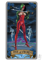 Jim Balent's 5 of Swords Tarot Card Print